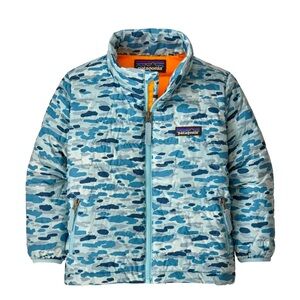 Baby down light blue camo jacket size 12-18 months.